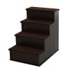 Pet Stairs, Pet Steps with Cushioned Removable Covering, for Small Dogs and Cats Up To 22 Lbs., Brown