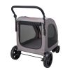 VEVOR Pet Stroller, 4 Wheels Dog Stroller with Brakes, 160lbs Weight Capacity