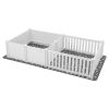 VEVOR Dogs Whelping Box, 93.3x48.4x18.1 inch, Plastic PVC Puppies Playpen with Height Adjustable Door and Washable Pee Pad