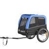 Dog Bike Trailer, Supports up to 66 lbs, Pet Cart Bicycle Carrier for Small & Medium Dogs, Easy Folding Frame with Quick Release Wheel