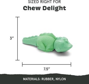 Super Chewer Tough Dog Chew Toys for Aggressive Chewers, Dental Stimulating (Iguana - Large)