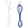 Dog Tie Out Cable Blue Galvanized Iron, Steel Wire, PVC