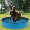 Foldable Dog Pet Bath Pool;  63" Diameter Large Collapsible Wading Pool Pits Ball Pool Portable Bathing Swimming Tub for Dogs Cats Indoor & Outdoor Us