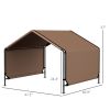Portable Dog Tent Water Resistant for Outdoor Shade Protection, Brown