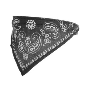 Adjustable Bandana Leather Pet Collar Triangle Scarf (Option: Black_S)