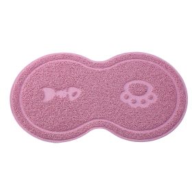 Dog Cat Bowl Mat Pet Food Water Feeding Mat Non-slip Pet Dish Tray Mat Paw Clean Placemat (Option: o8_Pink)