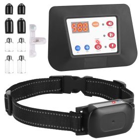 990FT Radius Dog Training Collar Wireless Fence IPX6 Waterproof Pet Beep Vibration Electric Shock Fence System 3 Channels Rechargeable Transmitter Rec (Option: 1Collar)