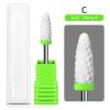 1PCS Nail Cone Tip Ceramic Drill Bits Electric Cuticle Clean Rotary For Manicure Pedicure Grinding Head Sander Tool If you purchase more than two item