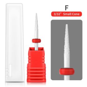 1PCS Nail Cone Tip Ceramic Drill Bits Electric Cuticle Clean Rotary For Manicure Pedicure Grinding Head Sander Tool If you purchase more than two item (type: MJ187-12)