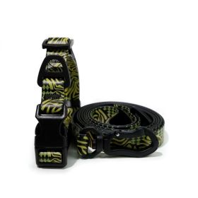 Waterproof UV embossed printing style traction rope set Traction Rope (Color: Abstract yellow, size: 2.0cm*150cm)