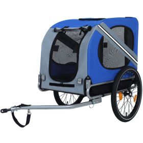 Large Folding Bike Trailer for Dogs â€“ 120LB Capacity All-Terrain Pet Carrier, Durable Steel Frame for Cycling, Jogging, Camping & Outdoor Adventures (Color: as Pic)