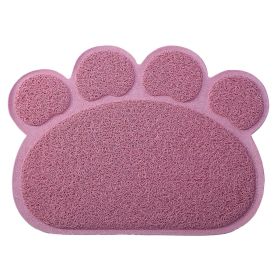 Dog Cat Bowl Mat Pet Food Water Feeding Mat Non-slip Pet Dish Tray Mat Paw Clean Placemat (Option: aw_Pink)