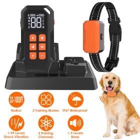 2 In 1 Wireless Electric Dog Fence With Training Collar IP67 Waterproof Pet Beep Vibration Shock Boundary Containment System for Small Medium Large Do (Option: 1Collar)