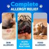 Dog Allergy Relief Chews Itching Skin Relief for Dogs Fish Oil Omega 3 Seasonal Allergies Pills Skin & Coat Anti ItchHot Spots Treatment Canine Immune