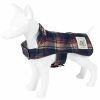 Touchdog 2-In-1 Tartan Plaided Dog Jacket With Matching Reversible Dog Mat